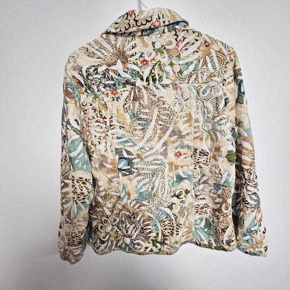 Parsley & Sage Women's XL Floral Artsy Abstract Jacket Blazer - Picture 4 of 8